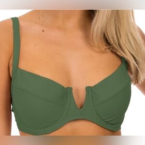 Olive Green Swim Top